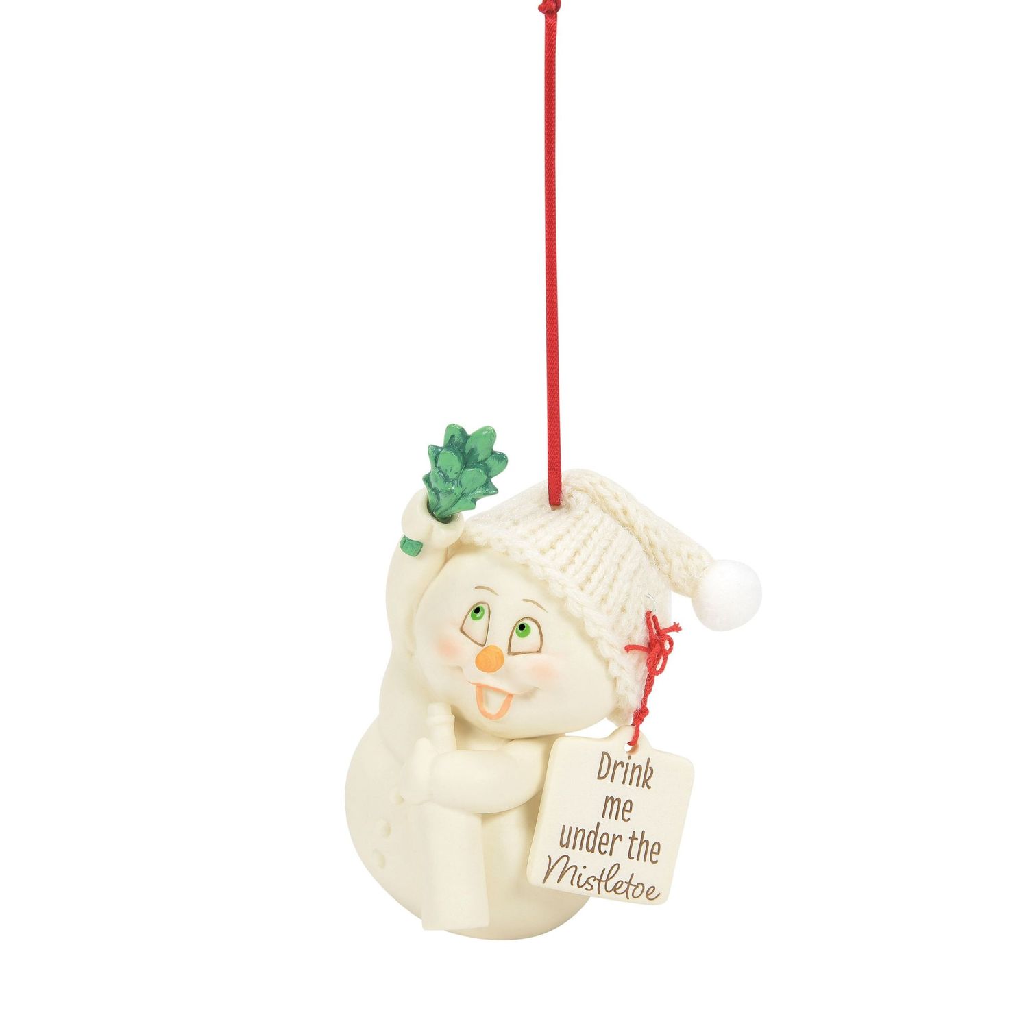 Drink Me Under the Mistletoe Snowpinion Ornament