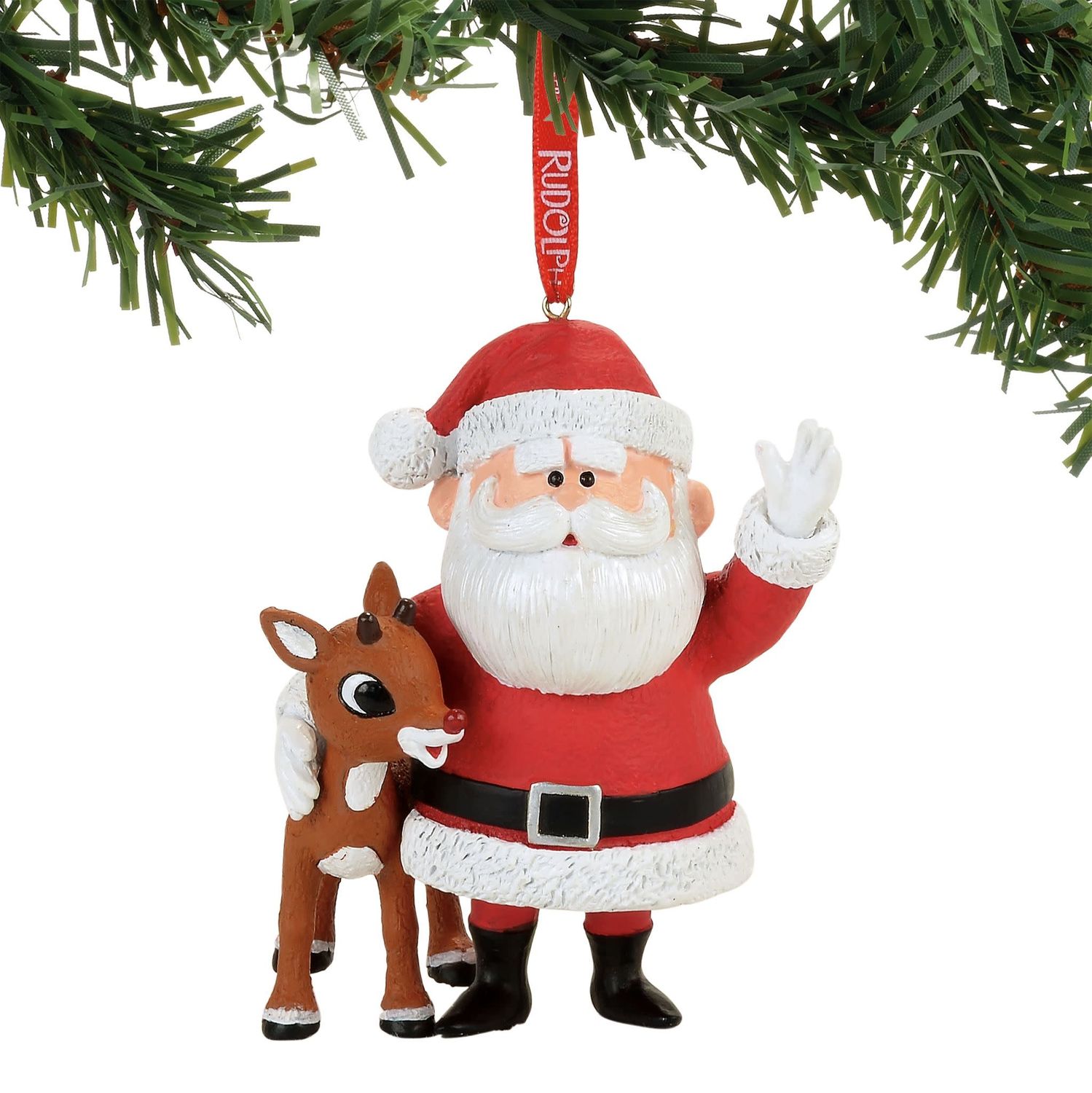 Rudolph &amp; Santa Ornament