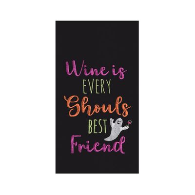 Ghouls Best Friend Embroidered Canvas Kitchen Towel