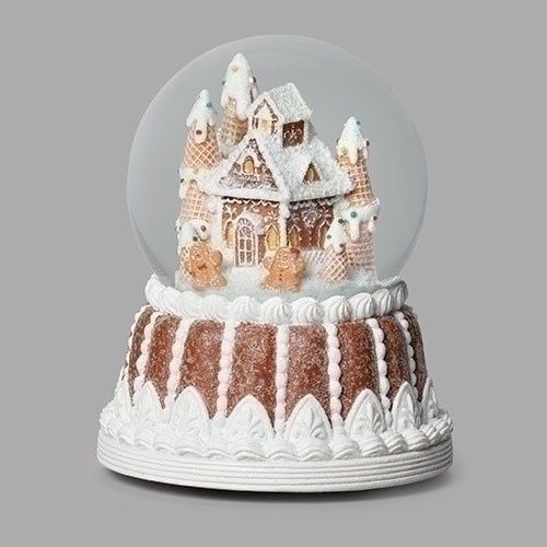 Gingerbread House Musical Snow Globe