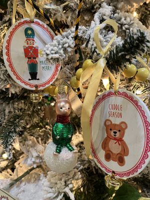 Piglet on Snowball Ornament