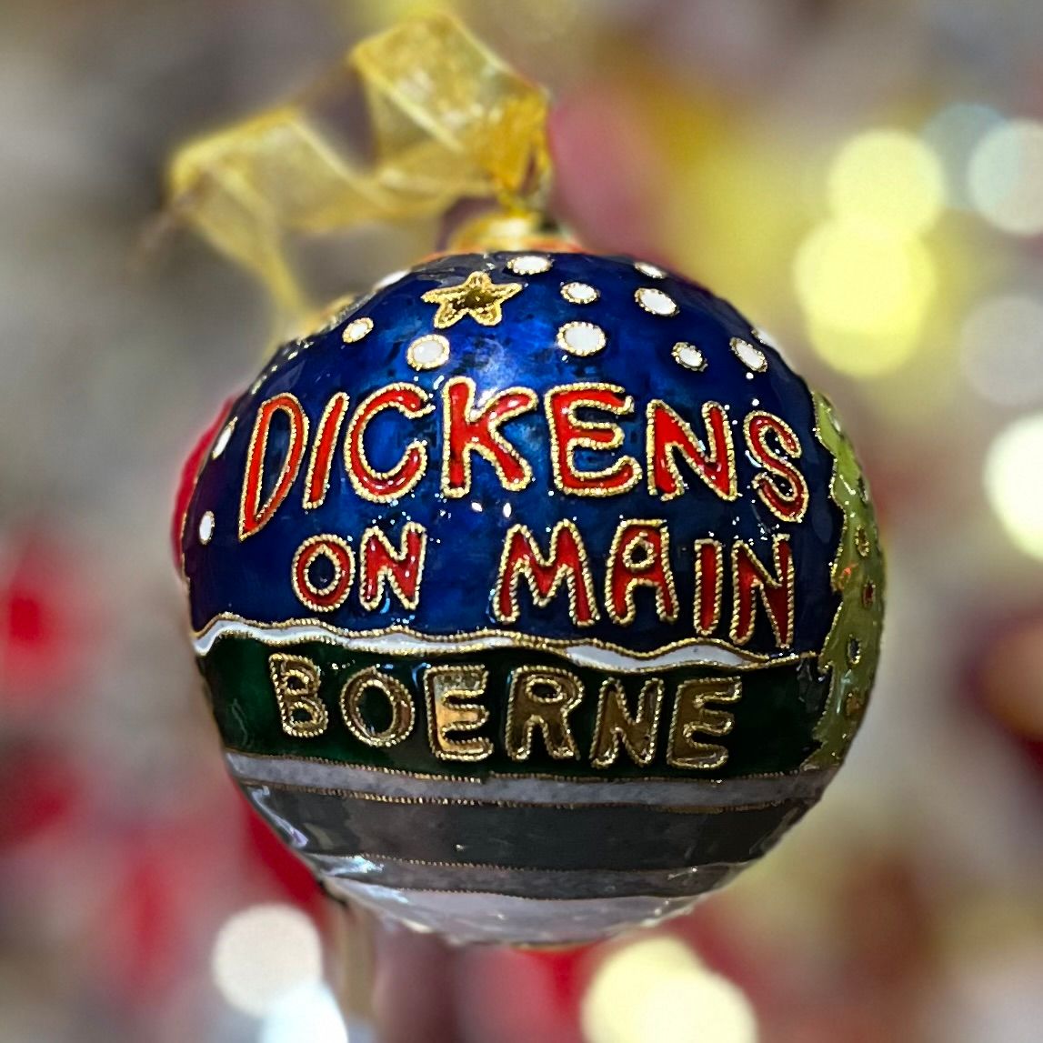 Custom Dickens on Main Boerne Cloisonne Ornament