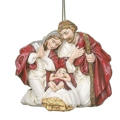 Red Holy Family Ornament