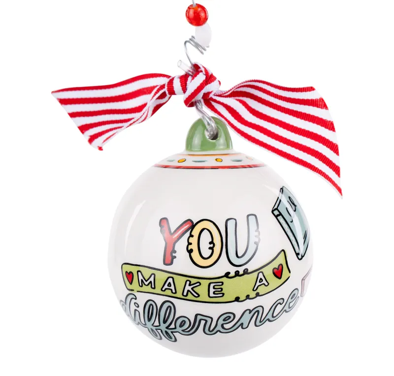 Teachers Make a Difference Ball Ornament