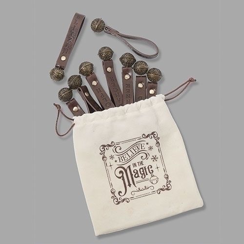 Reindeer Bell Ornaments in Bag 9pc set