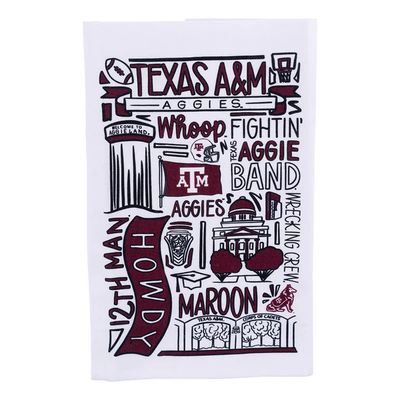 Tx A&amp;M Collage Tea Towel