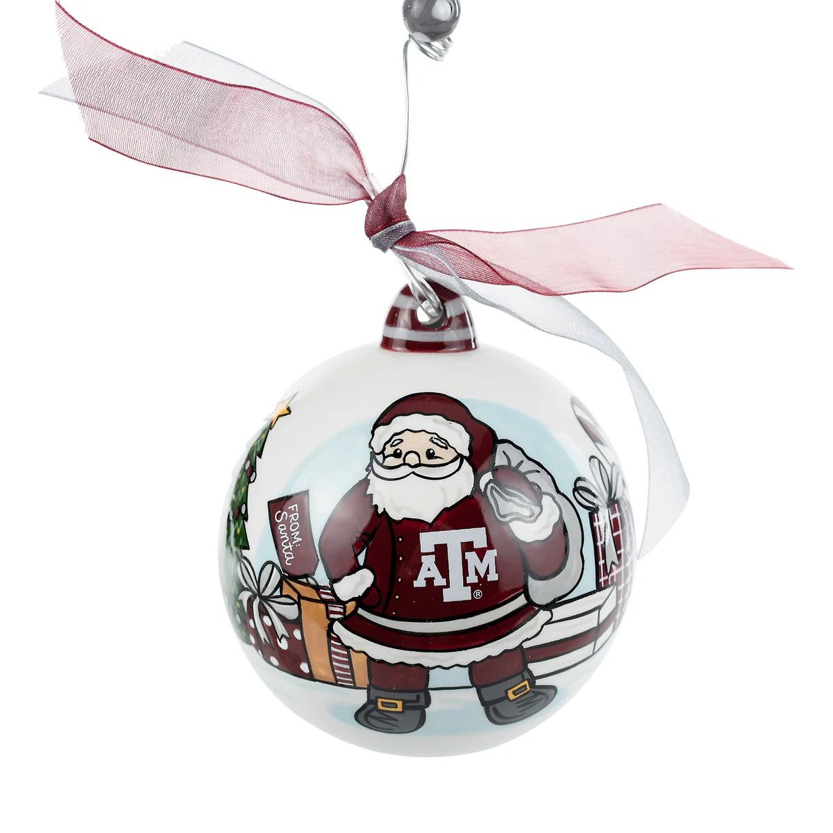 Merry Christmas Tx A&amp;M Santa Ornament