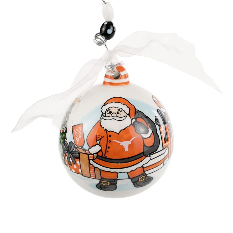 Merry University of TX Santa Ornament