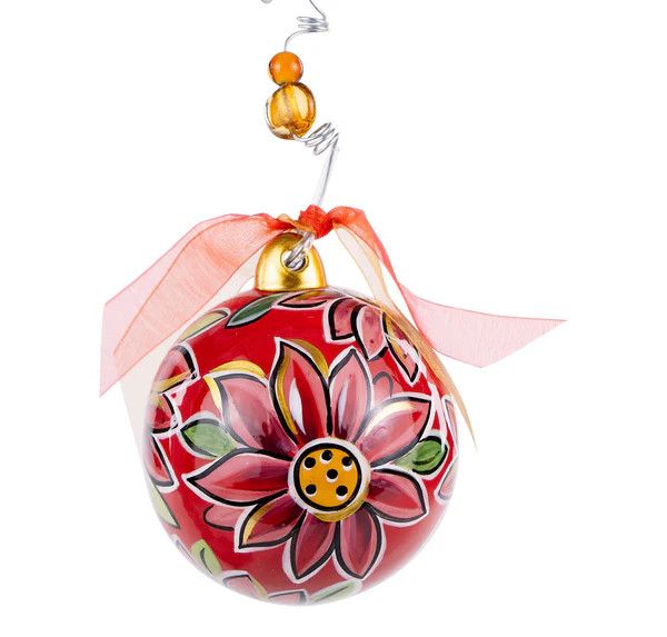 Poinsettias Ornament by Boerne Artist