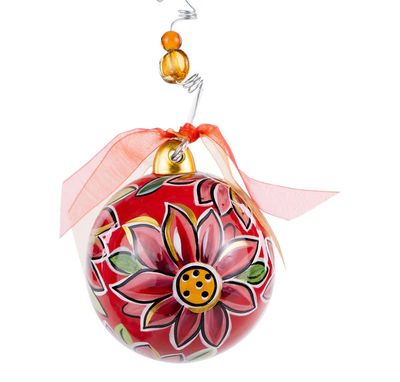 Poinsettias Ornament by Boerne Artist