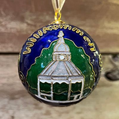 Willkommen Boerne Gazebo Cloisonné Ornament