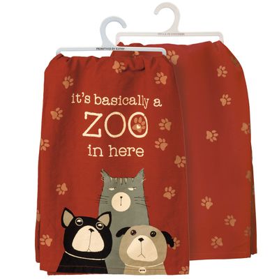 It&#39;s Basically a Zoo in Here Dog and Cat Towel