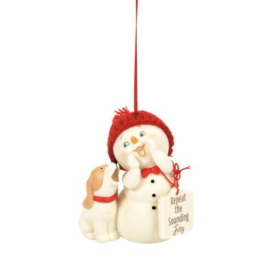 Repeat the Sounding Joy Howling Dog Snowpinion Ornament