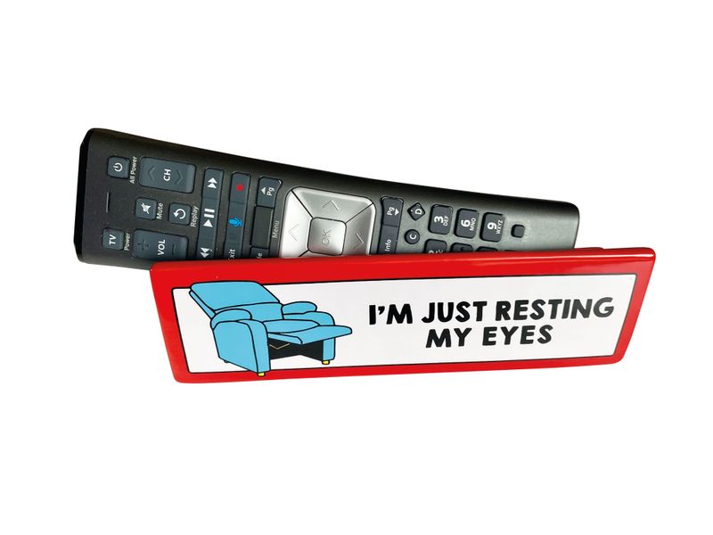 Resting My Eyes Remote Control Keeper
