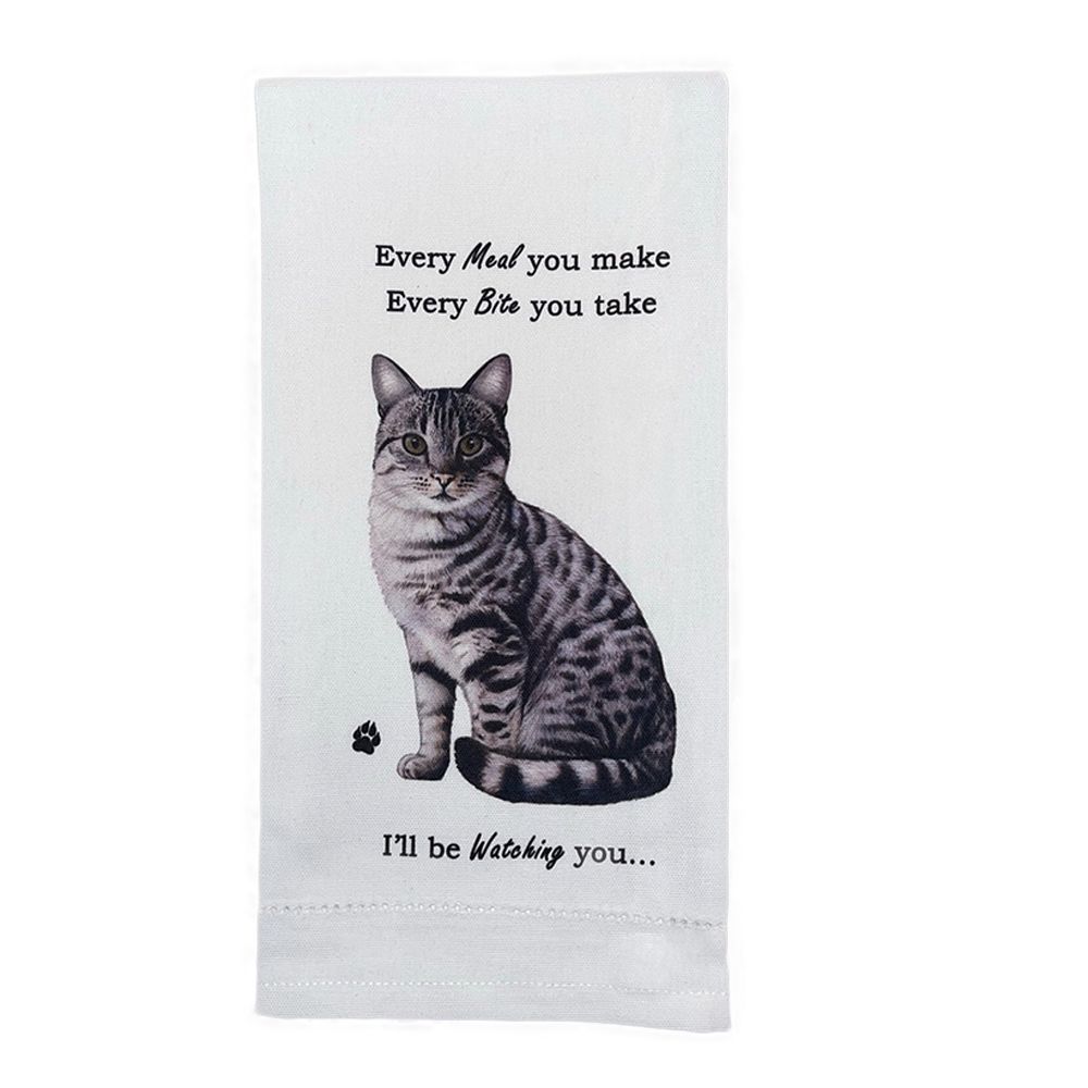 Tabby, Silver Cat Kitchen Towel