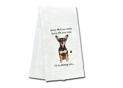 Chihuahua, black Kitchen Towel