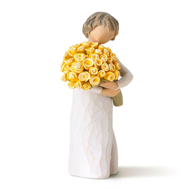 Good Cheer! Girl with Yellow Bouquet Figure