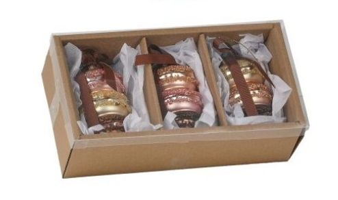 Glass Macaron Ornaments Box of 3