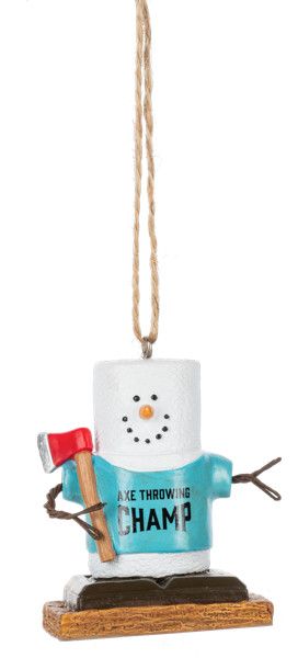S&#39;mores Axe Thrower Ornament