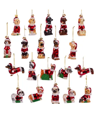 Dog with Santa Suit Ornament