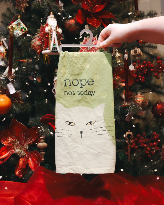 Nope Not Today Cat Kitchen Towel