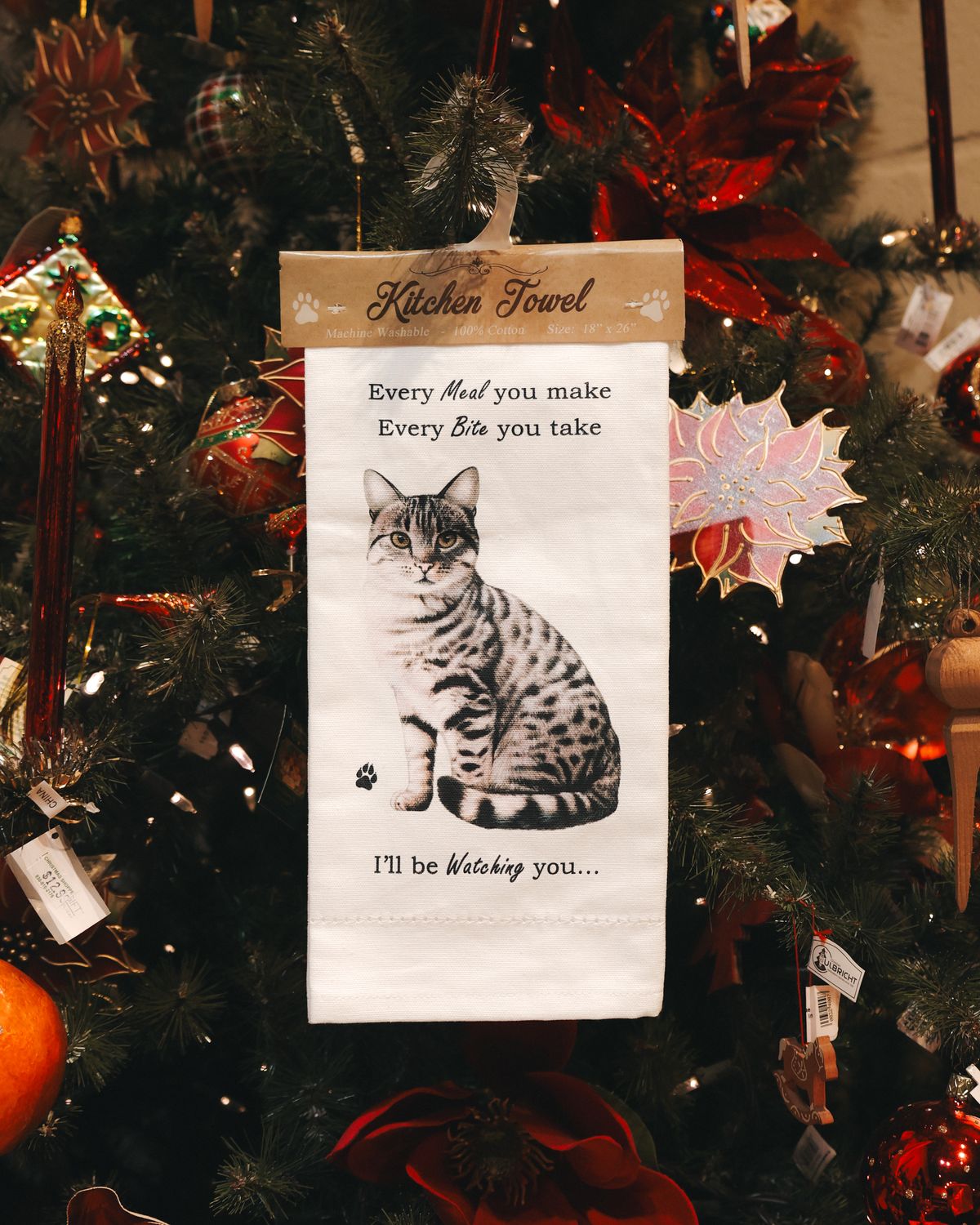 Tabby, Silver Cat Kitchen Towel