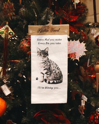 Tabby, Silver Cat Kitchen Towel