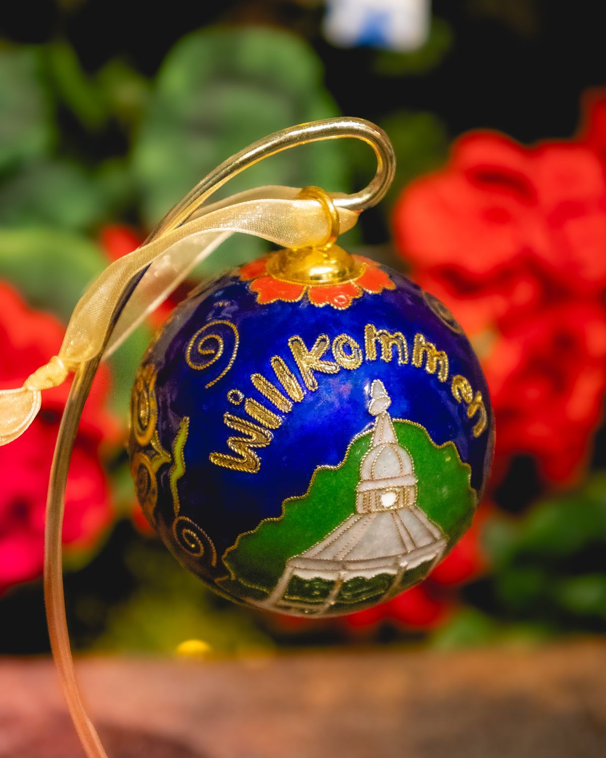 Willkommen Boerne Gazebo Cloisonné Ornament