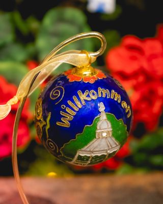 Willkommen Boerne Gazebo Cloisonné Ornament