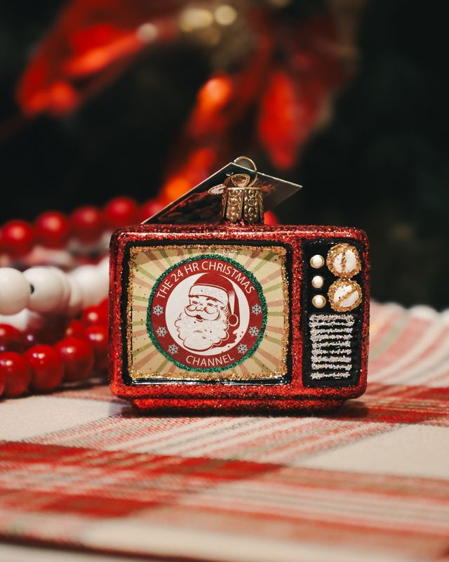 24 Hour Christmas Channel TV Ornament