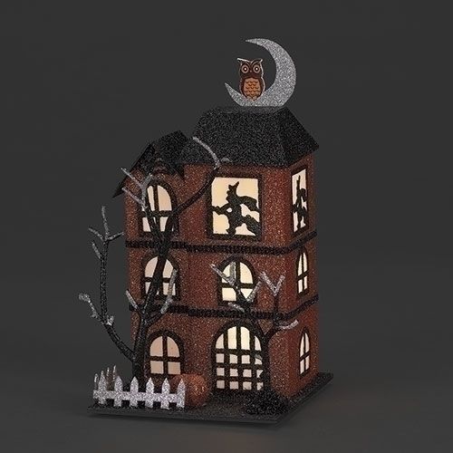 Orange Lit Haunted House