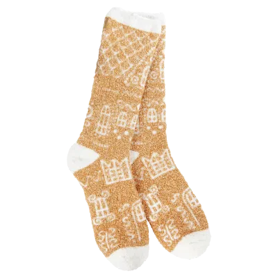 Gingerbread Cottage Cozy Crew Socks
