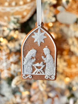 Ginger Grace Nativity Cookie Ornament