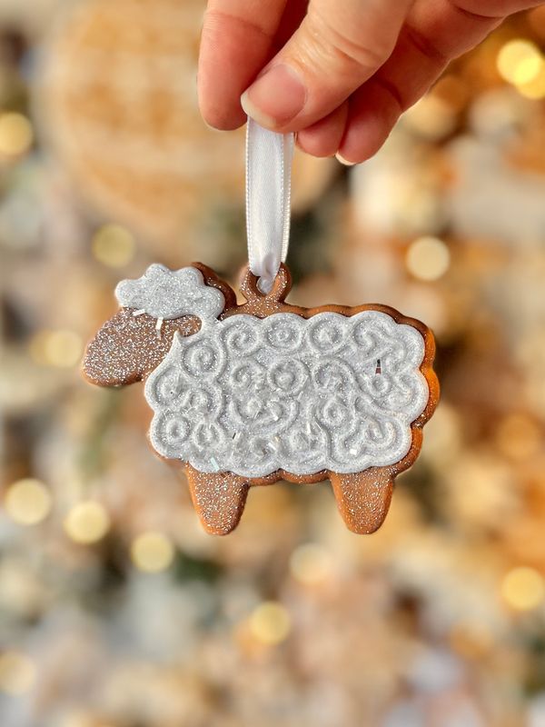 Ginger Grace Sheep Cookie Ornament