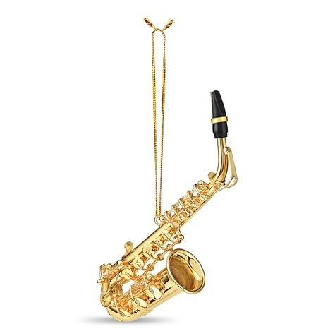 Gold Alto Saxophone Ornament