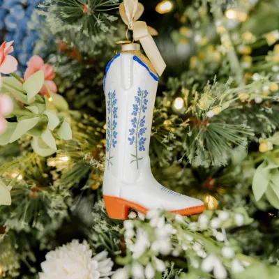 Petite Paloma Quinn Bluebonnet Boot Ornament