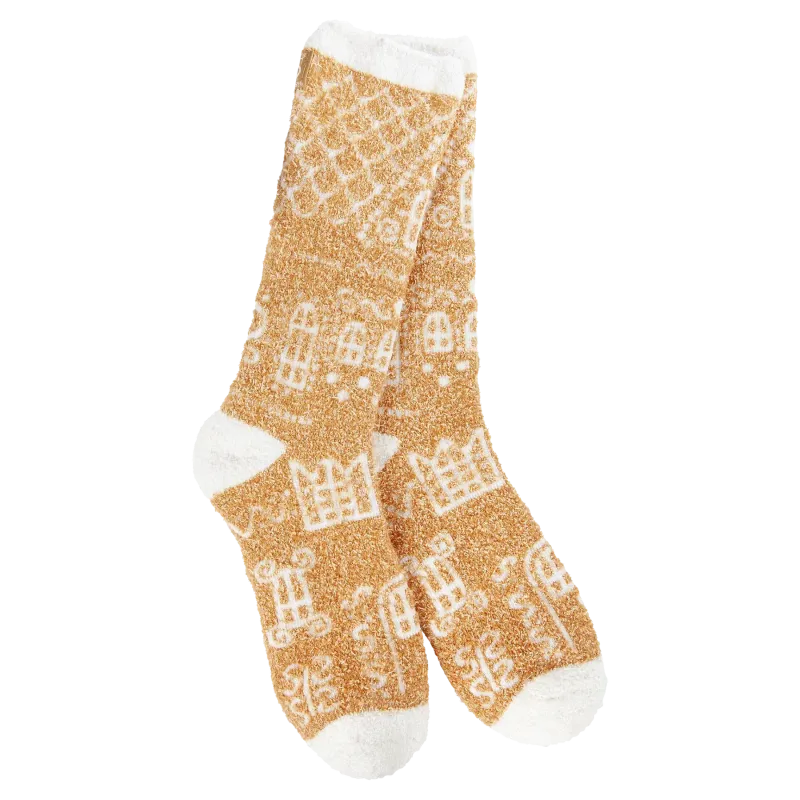 Gingerbread Cottage Cozy Crew Socks