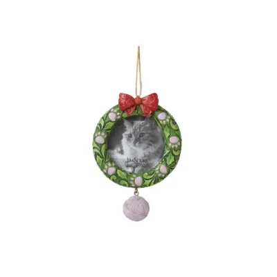 Cat Wreath Frame Ornament