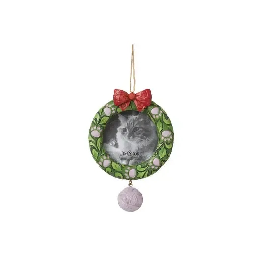 Cat Wreath Frame Ornament