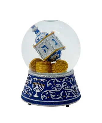 Hanukkah Dreidel Musical Snow Globe