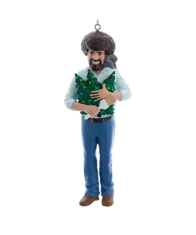 Bob Ross with Happy Trees Ornament