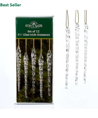 Glass Icicles Box of 12