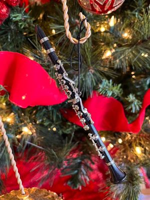 Black Clarinet Ornament