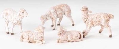 Fontanini White Sheep 5 pc set