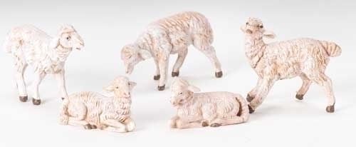 Fontanini White Sheep 5 pc set