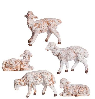 Fontanini White Sheep 5 pc set