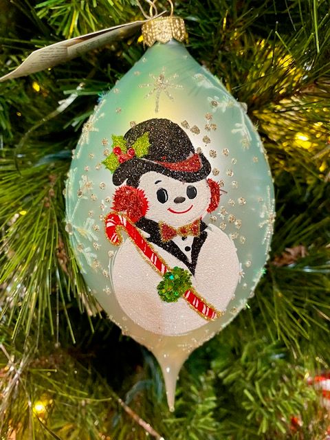 Arctic Lights Snowman on Onion Orn