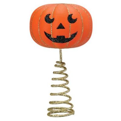Mini Pumpkin Jack Head Tree Topper
