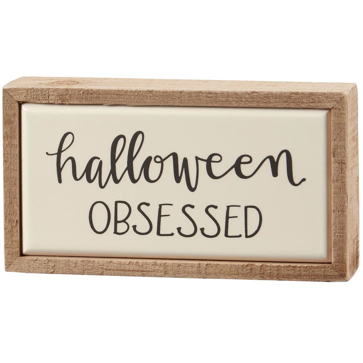 Halloween Obsessed Block Sign