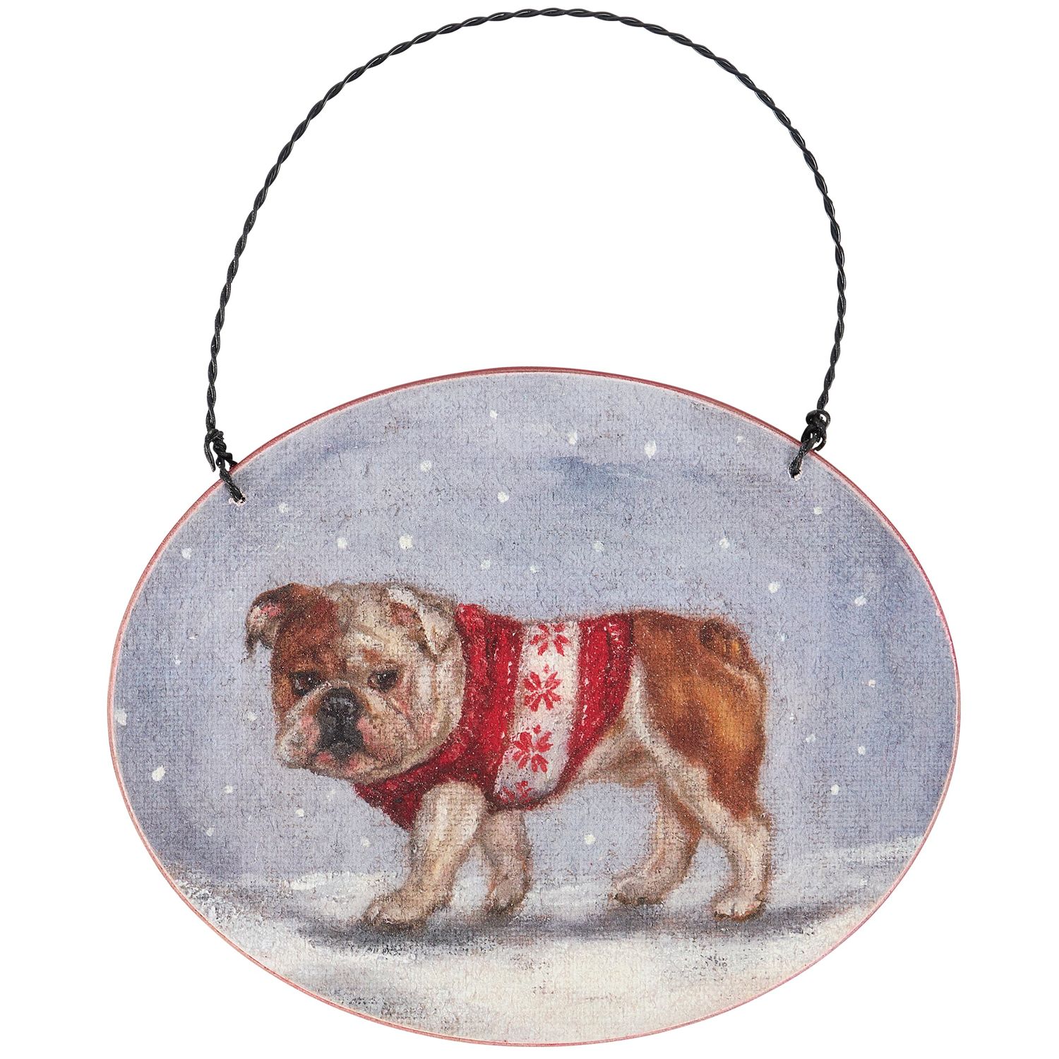 Cozy Bulldog Ornament
